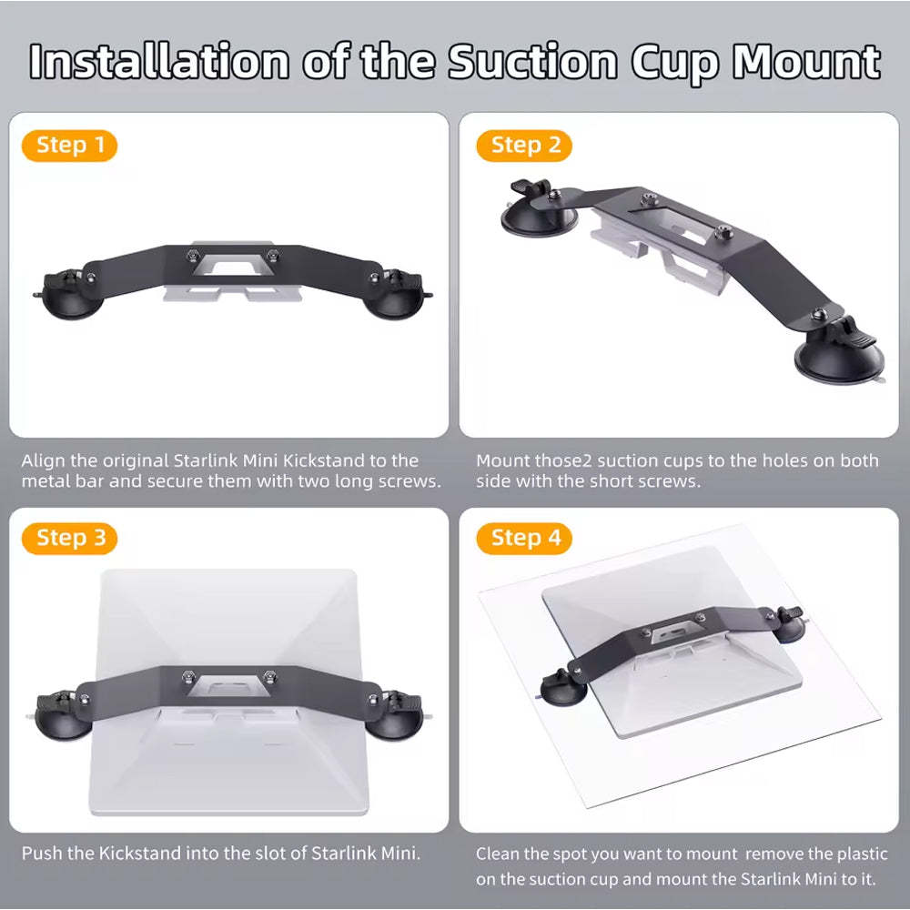 Starlink Mini Suction Cup Mount Compatible with Original Starlink Mini Mount