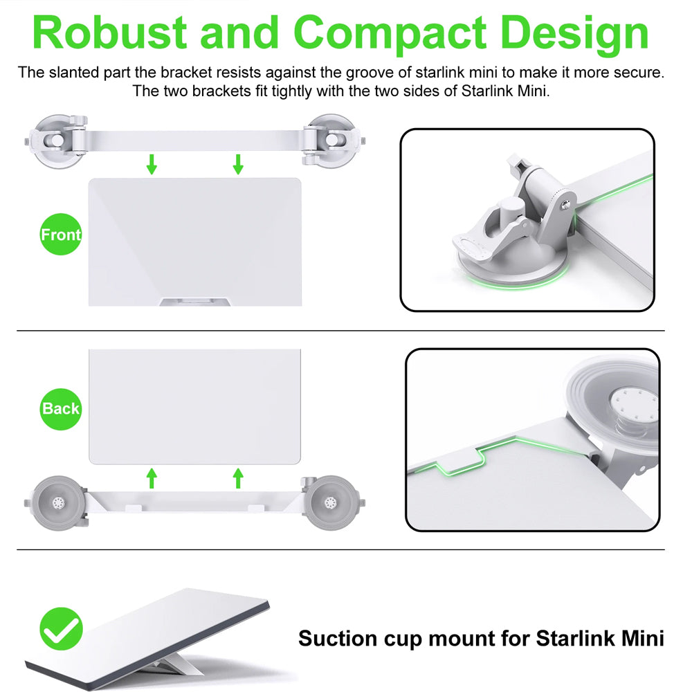Starlink Mini Suction Cup Mount Starlink Mounting Kit for Car Window Sunroof