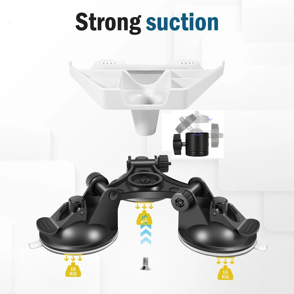 Starlink Mini Suction Cup Mount Adjustable Angle Adapter for Car Window Sunroof