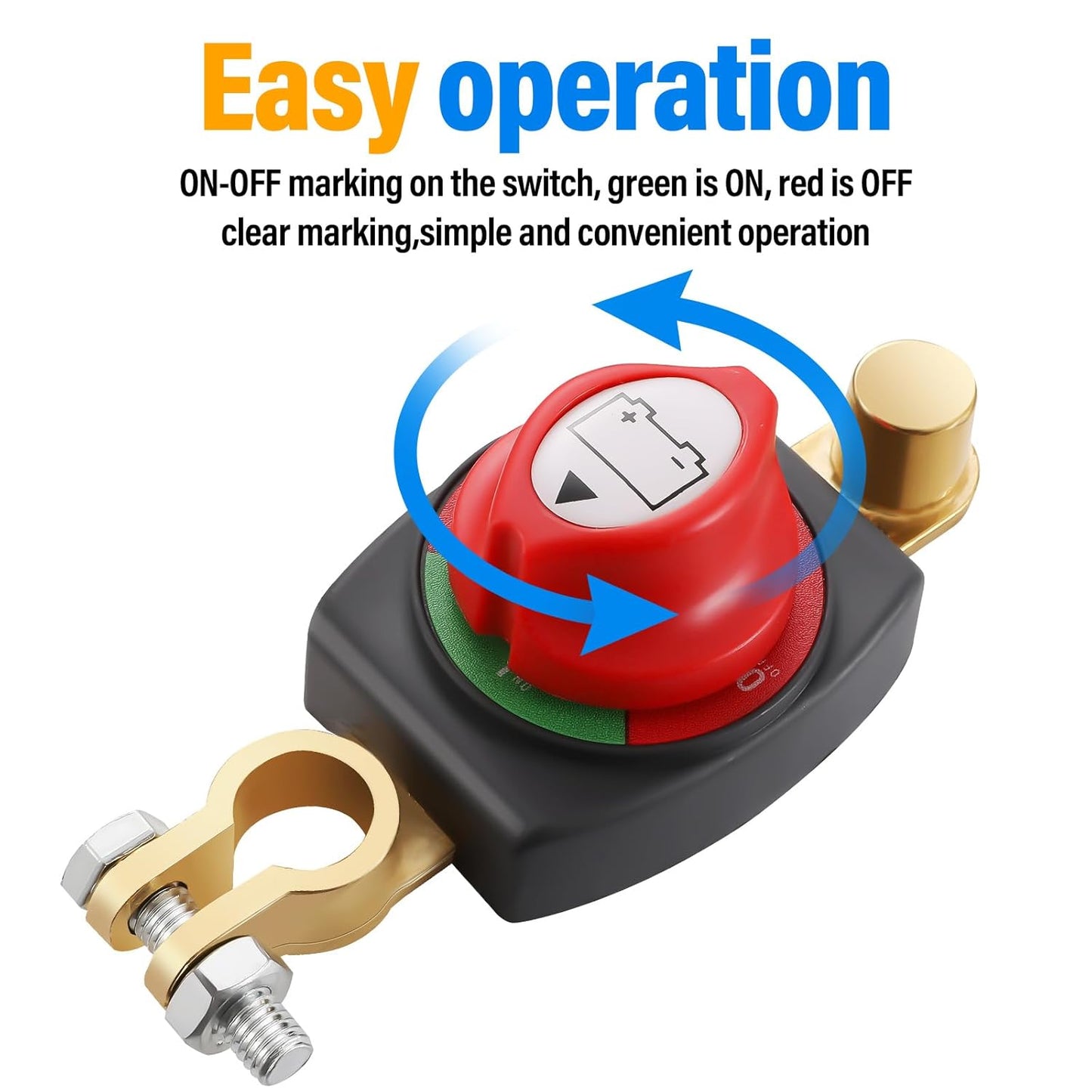 12V - 48V Heavy Duty Positive Terminal Isolator Switch Bike Boat Golf Cart Buggy