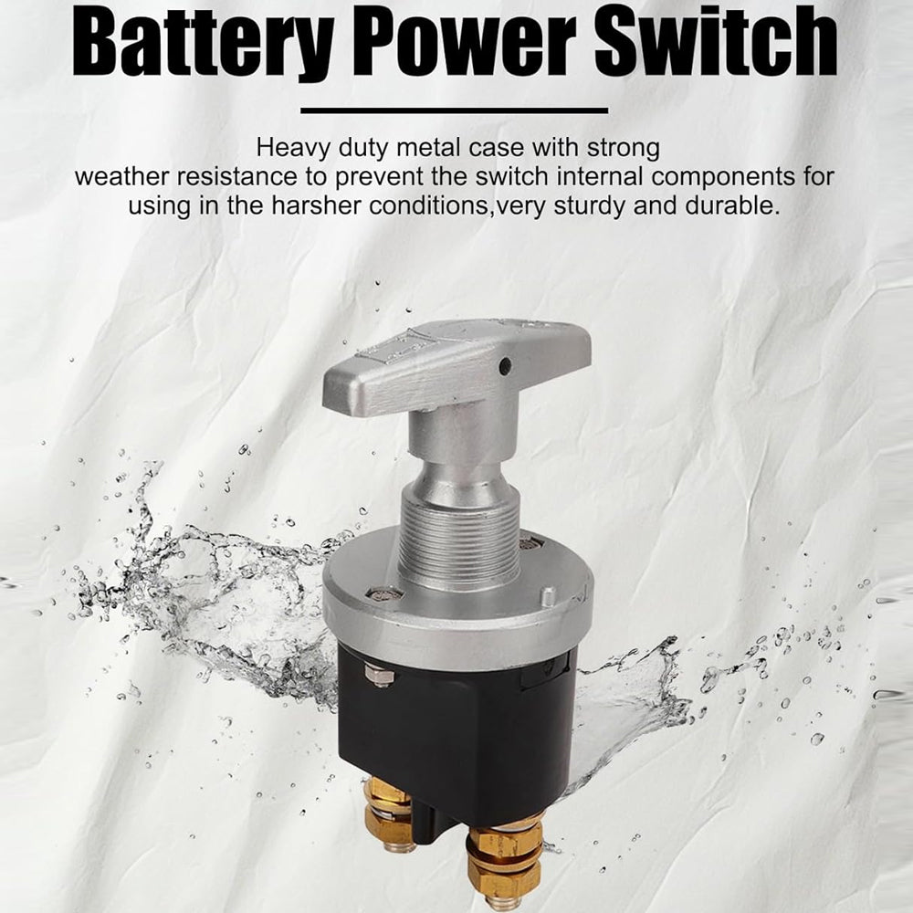 500A Battery Disconnect Switch 12V-36V Battery Kill Switch with Mounting Plate C