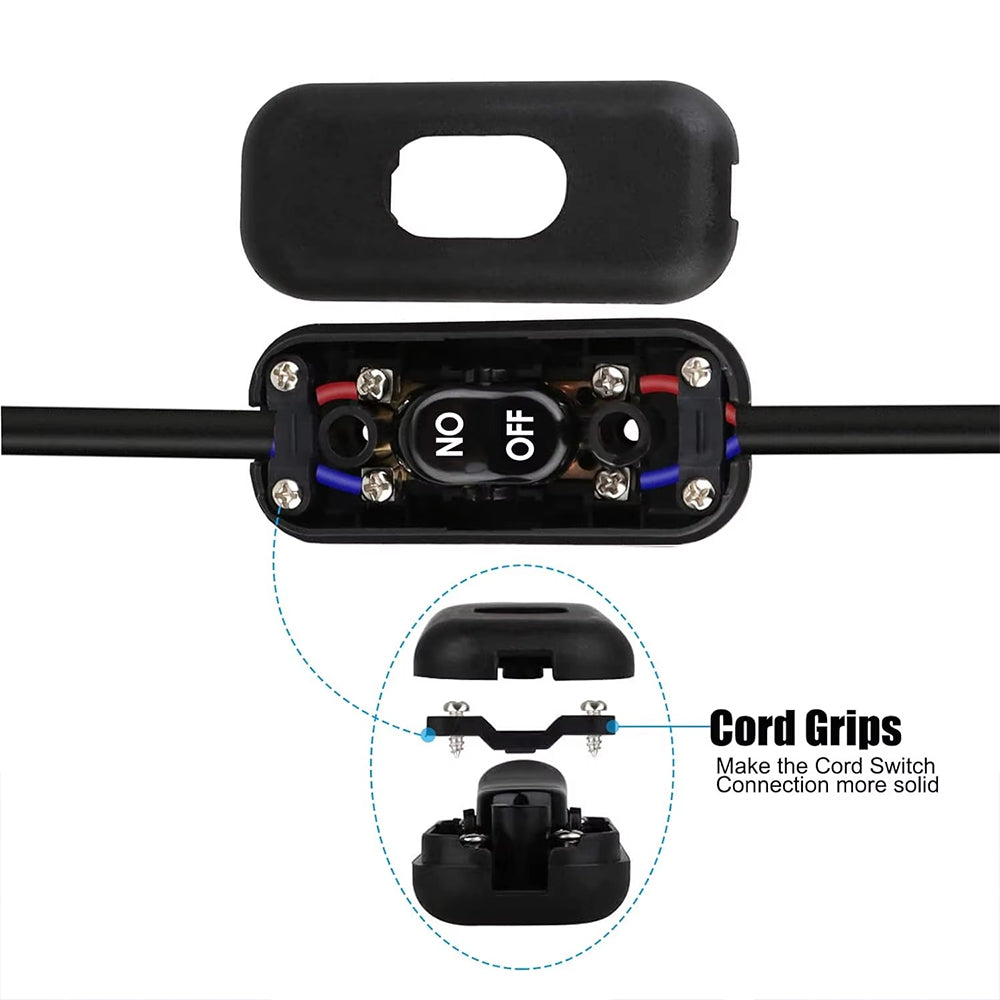 2 x 12v Inline On / Off White Rocker Switches For Low Voltage Accessories (2pcs)