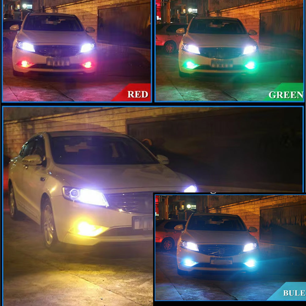 2 x Remote Controlled T10 12v LED Park Lights 7 Colours to select via remote