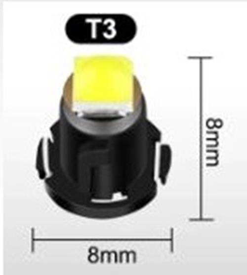 10 x T3 Neo 8mm 3030smd 12v Cool White Dash illumination LEDs White (10pcs)