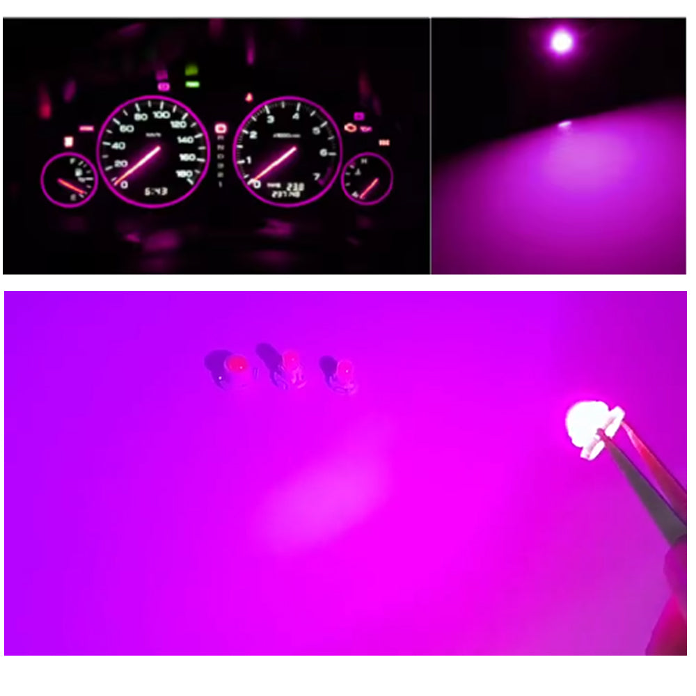 10 x 12v Pink / Purple T4.7 Neo 12mm Base Gel COB offers even spread (10pcs)