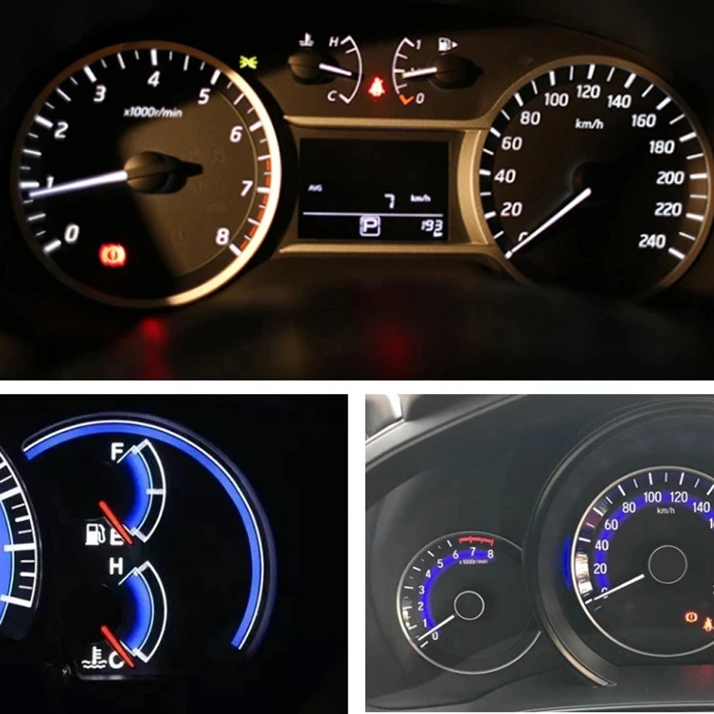 10 x Blue T5 Cap B8.4D 5050 SMD Instrument Light Twist and Lock LED Dash Light