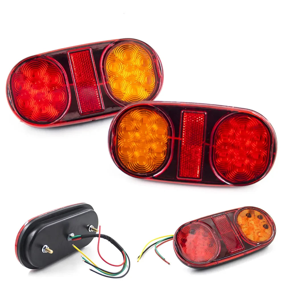 2 x 12V LED Trailer Lamps 14LEDs Stop Tail Indicator Lamps Truck Trailer lights