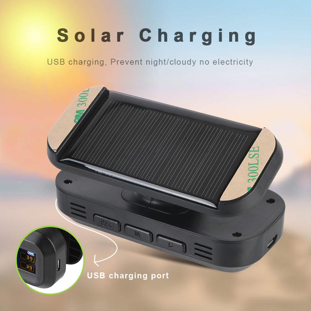 Tyre Pressure Monitoring System Car Tyre Alarm With 4 External Sensors USB Solar