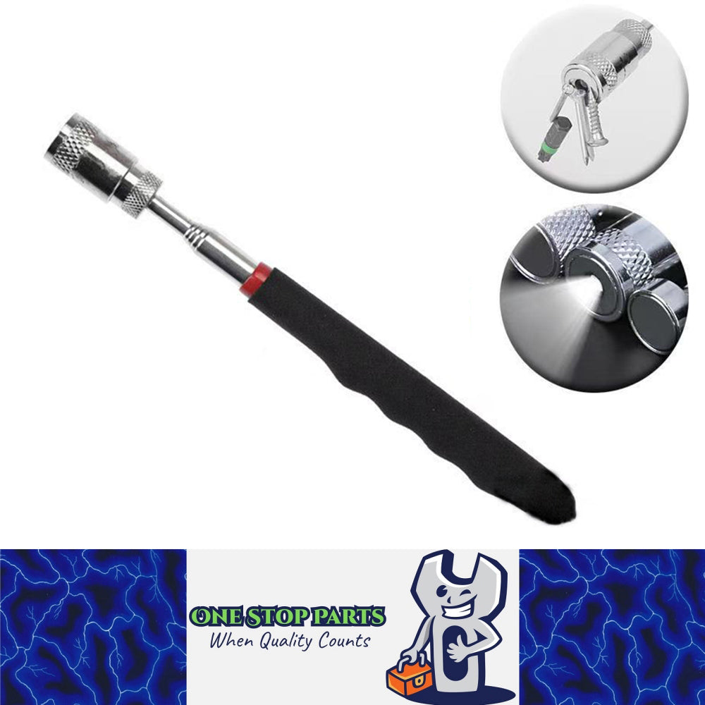 Telescopic Magnetic Pen Magnet Pick Up Tool Extendable Suction Rod with Light