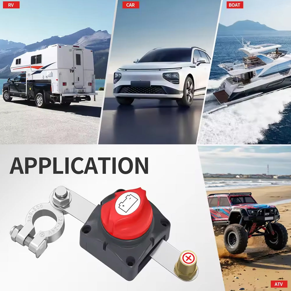 275A Top Post Battery Disconnect Switch 12-48V RV Car Boat Marine Cut Off Switch