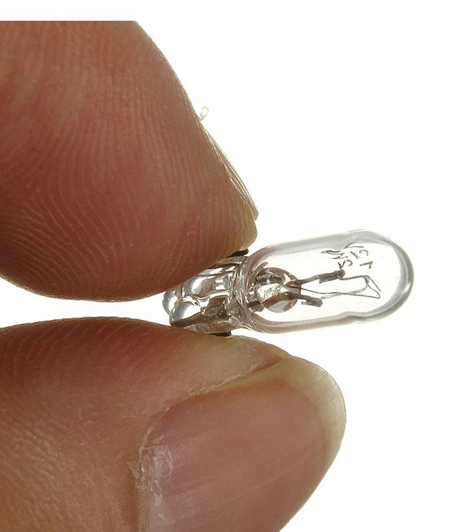 100 x T5 12v 2w Clear Globes for Dash instruments clusters (100pcs)