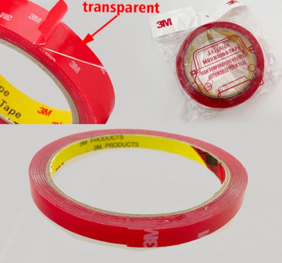 3M Clear Tape 40mm Double Sided Tape 3 Meter Roll x 0.8mm Thick Transparent (3m)