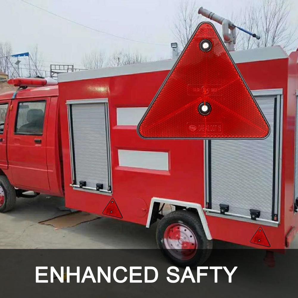 5 x Triangle Reflector 150mm Red Safety Warning Reflector for Truck Trailer RV
