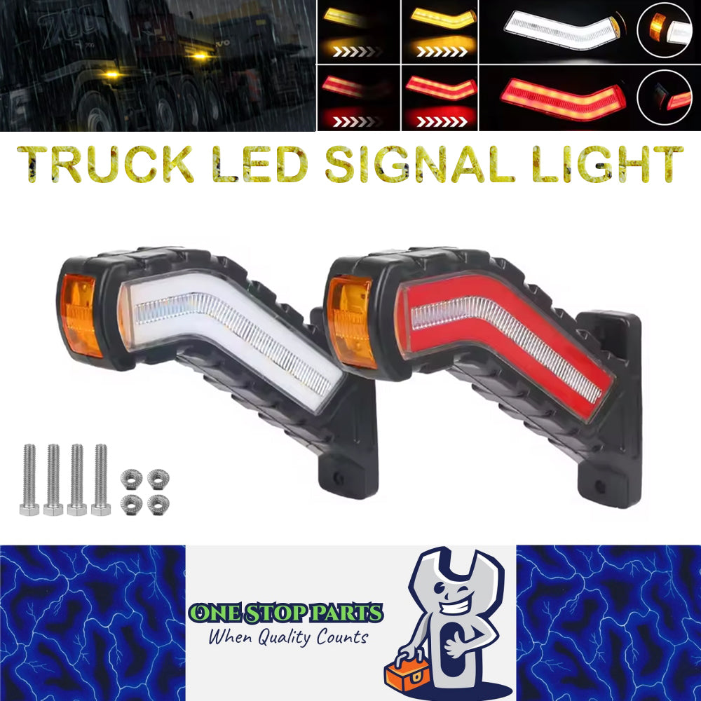 2 x 12-24V Side Marker Lights Signal Light Indicator Lamp for Truck Trailer