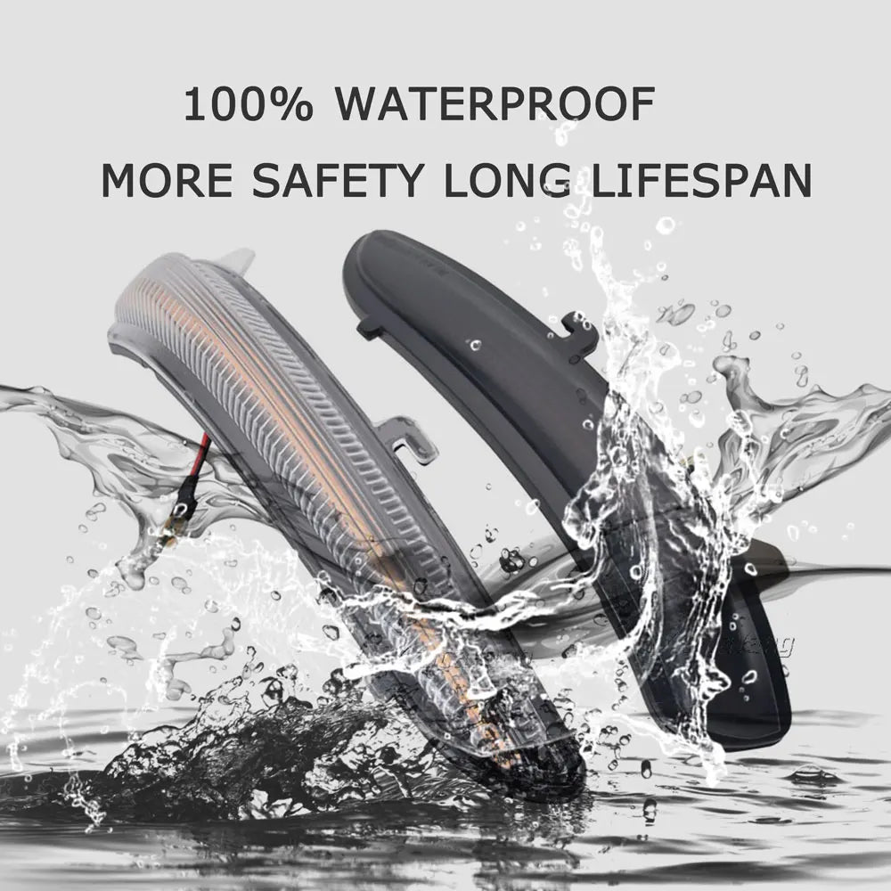 2x Dynamic Turn Signal Led Rearview Mirror Light for Peugeot 2008 208 Citroen C3