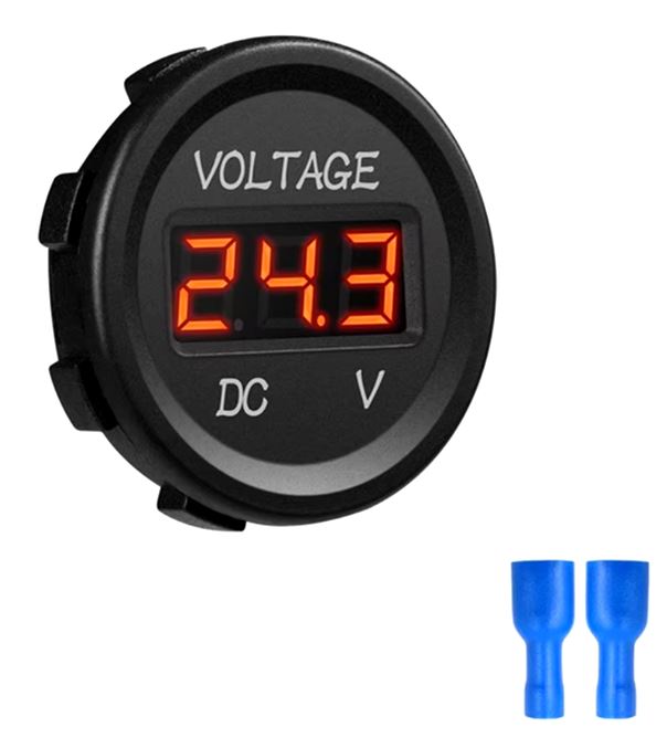 1PC 6-33V ORANGE DISPLAY VOLT METER 35MM DIAMETER SINGLE VOLT GAUGE LED DISPLAY