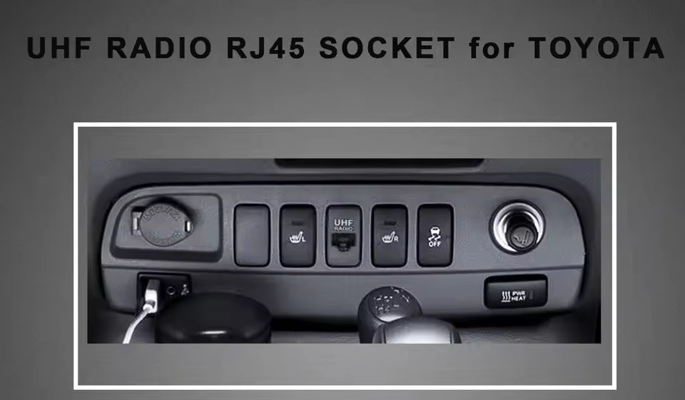 UHF Radio Mike In Dash Socket Toyota Hilux KUN26R, GGN15R, GGN25R 2005 - Current