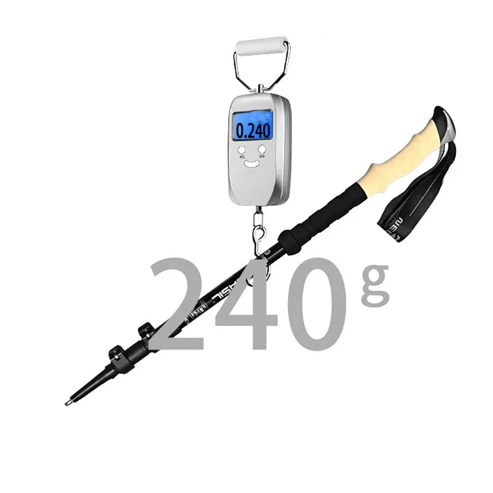 2pcs Black Ultralight Trekking Poles Folding Aluminum Walking Stick Hiking Canes