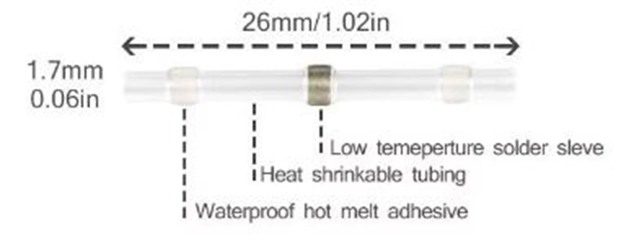 500 x White Waterproof Heat shrink Wire Connectors Solder Insulated Joiners
