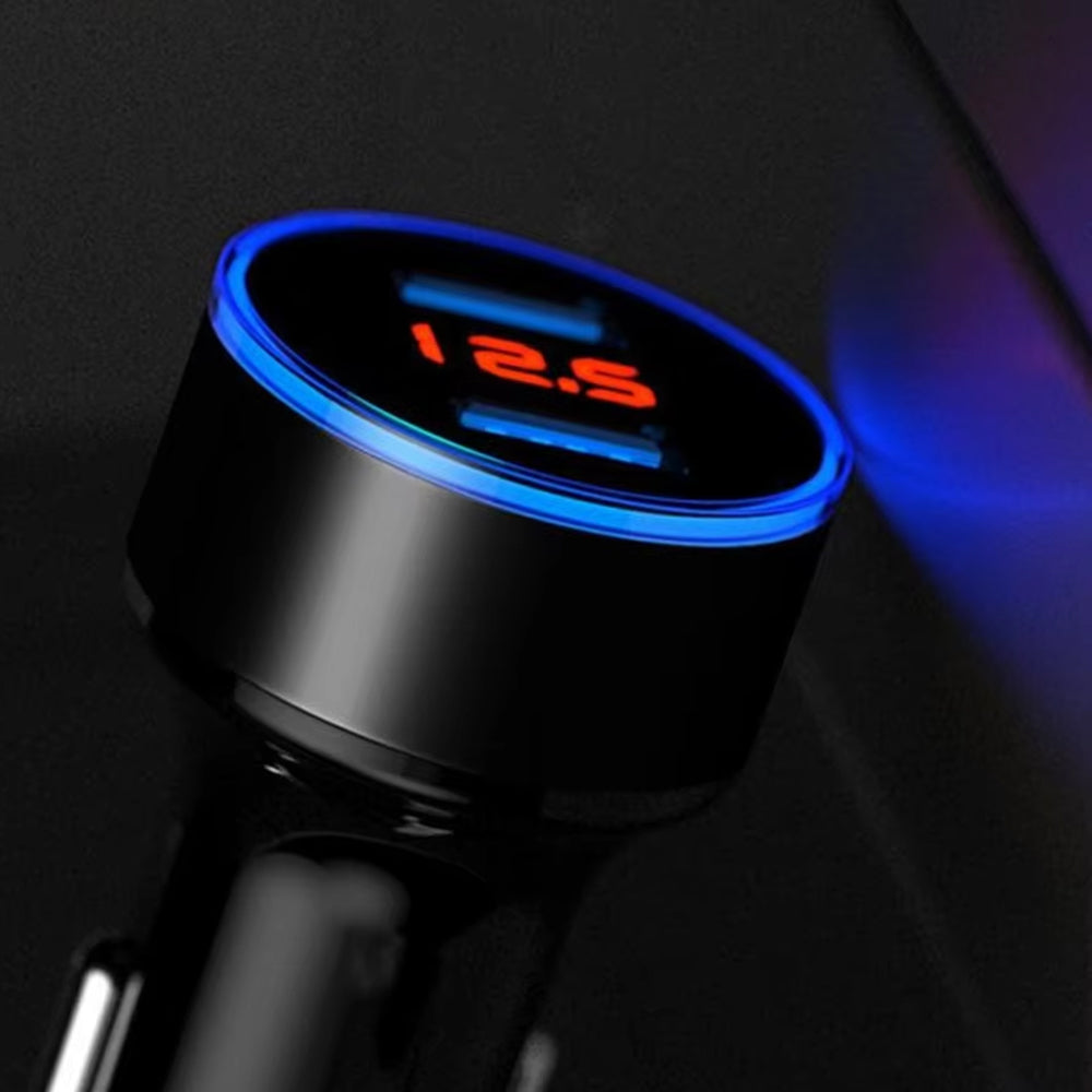 Dual USB Car Charger Cigarette Lighter Adapter Fast 3.1A QC3.0 LED Digital 1pc