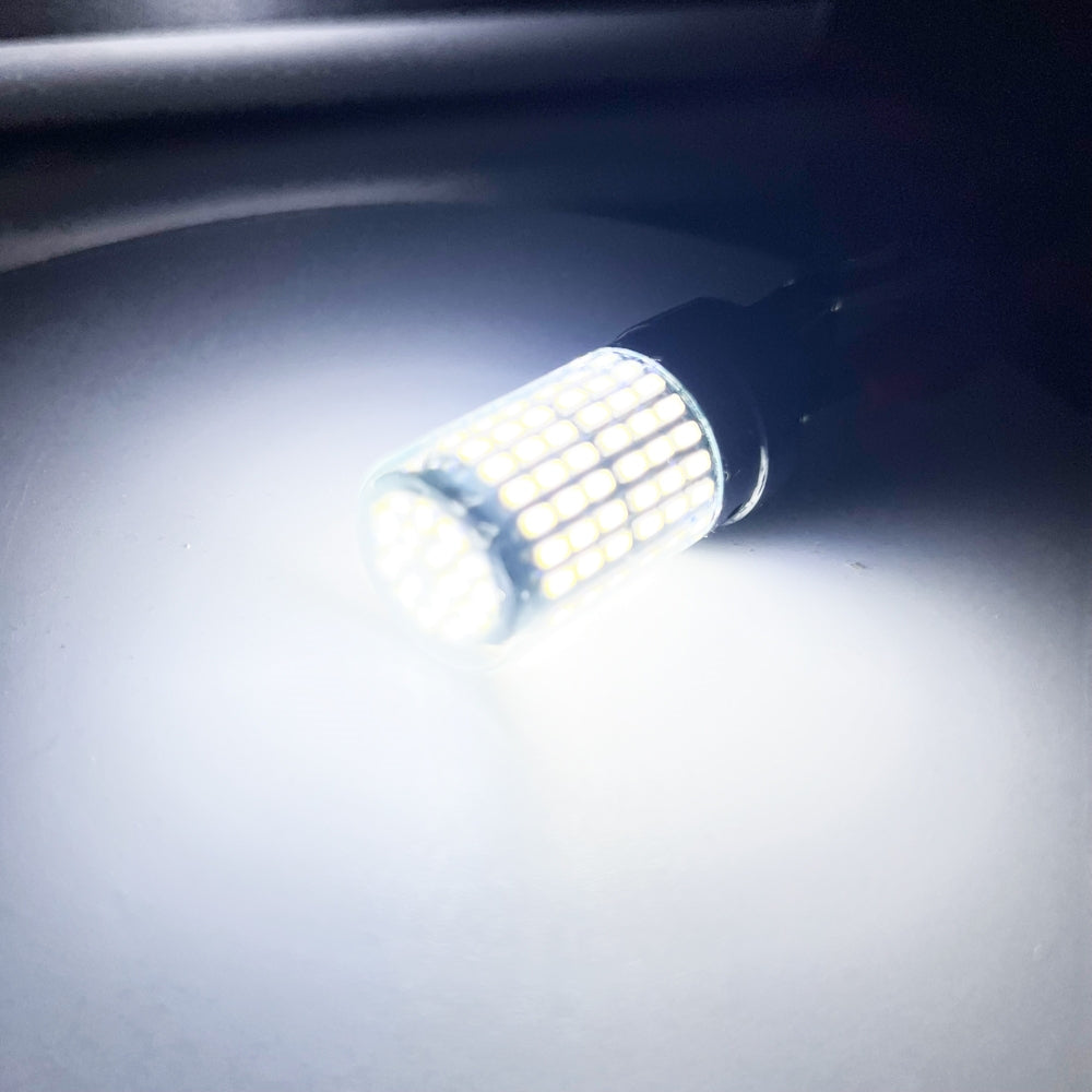2 x 3156 P27W 12V 2100LM Cool White LED 144SMD 360 degree super Bright (2pcs)