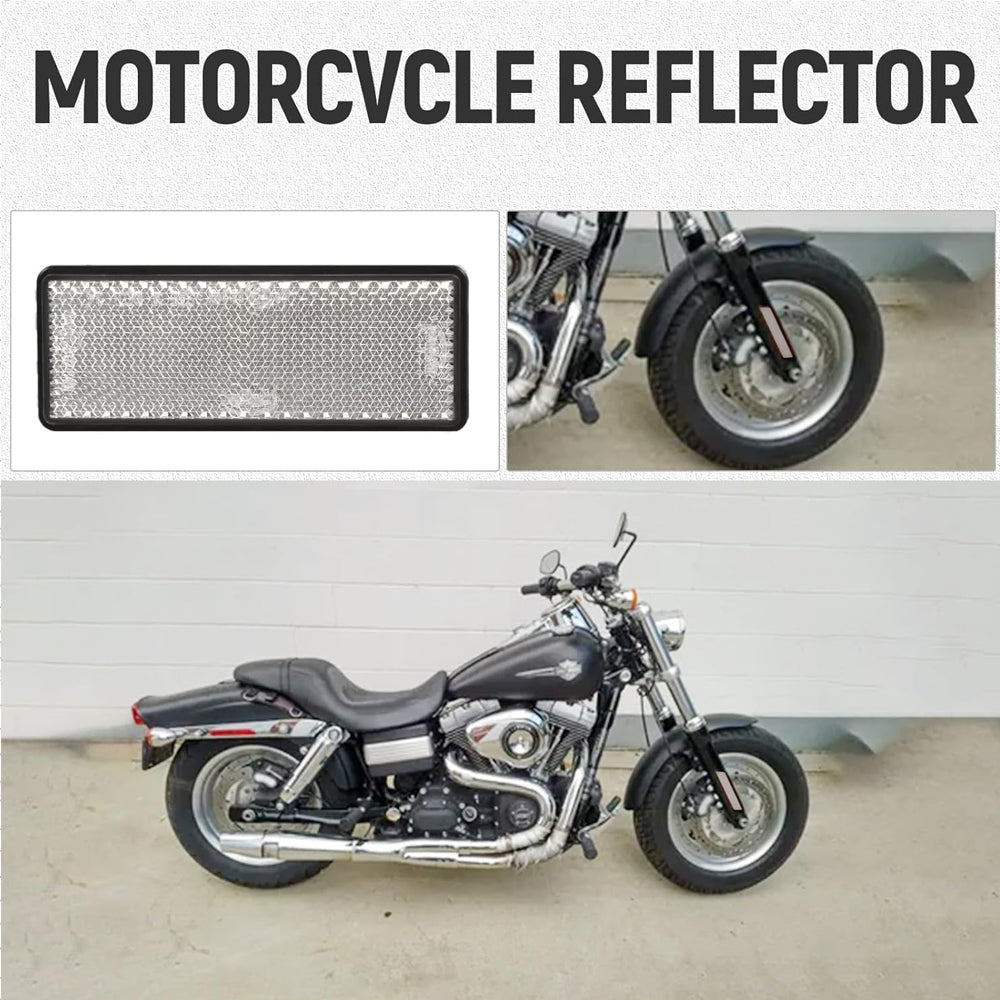 3 x White Reflectors Adhesive Backing Stick on White Reflectors 88x35mm 3pcs