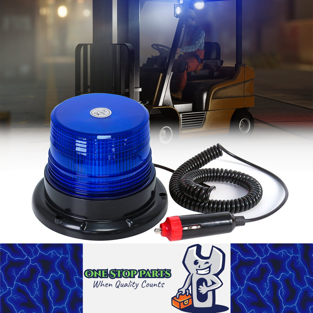 Magnetic Base Blue LED Emergency Strobe Light Roof Flashing Beacon Warning Light