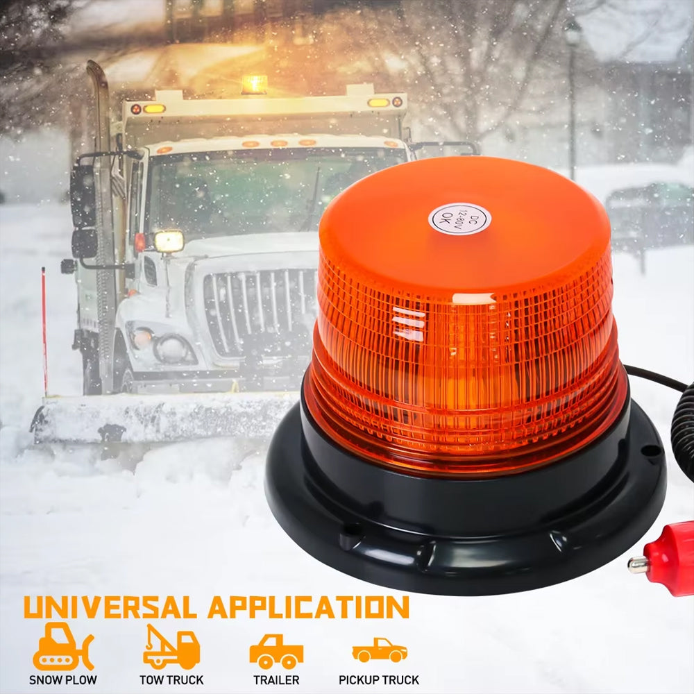 Magnetic Base Red LED Emergency Strobe Light Roof Flashing Beacon Warning Light