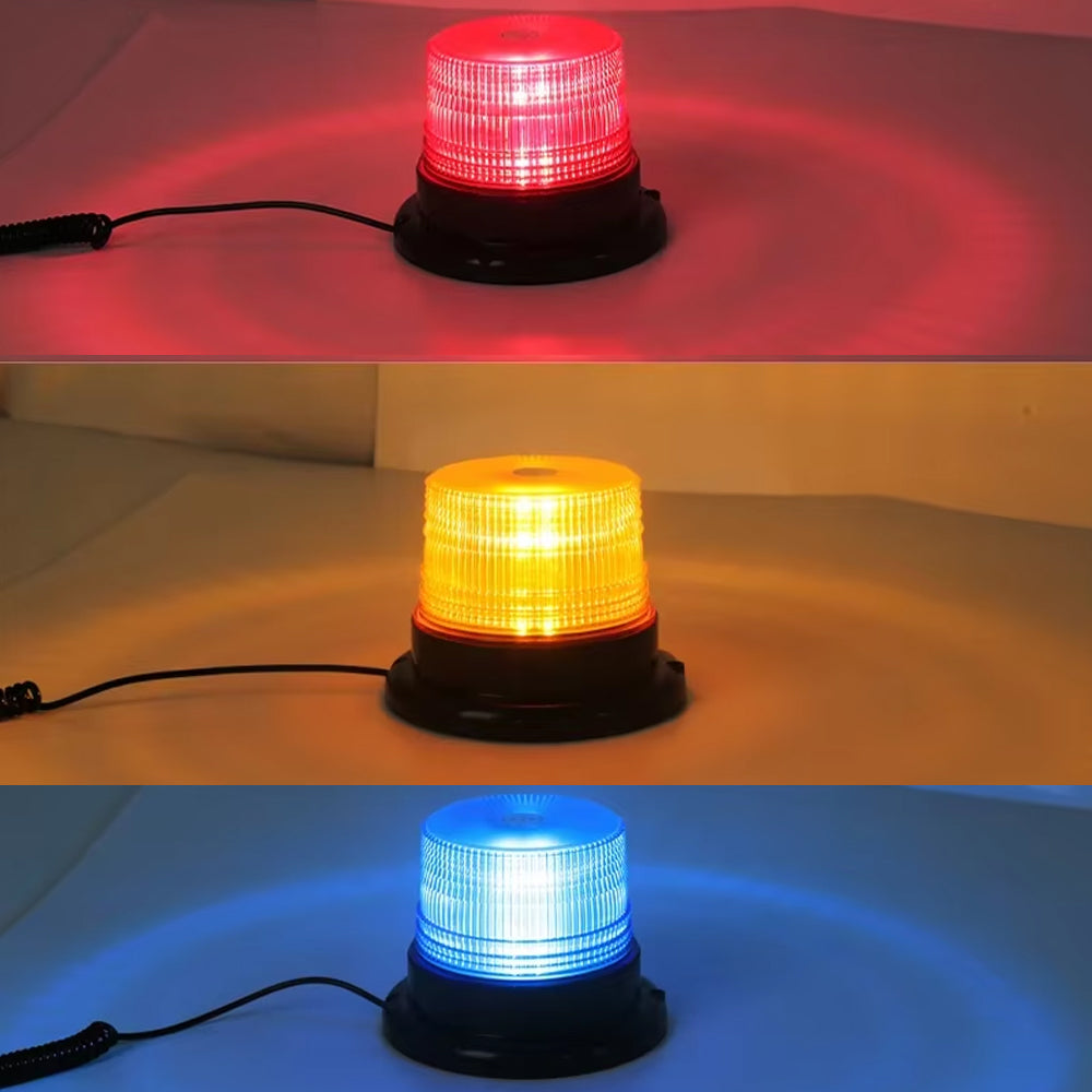 Magnetic Base Red LED Emergency Strobe Light Roof Flashing Beacon Warning Light