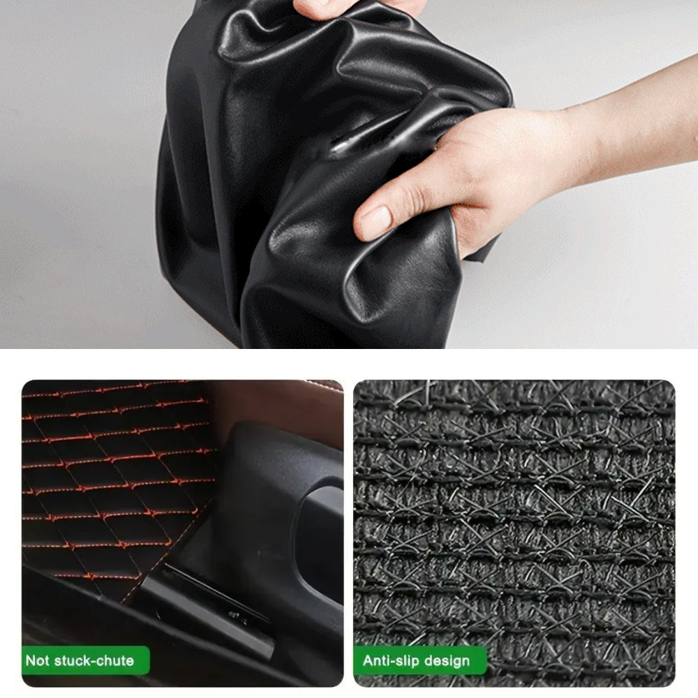 5 x Beige Waterproof Leather Car Floor Mats Universal Auto Foot Pad Protector