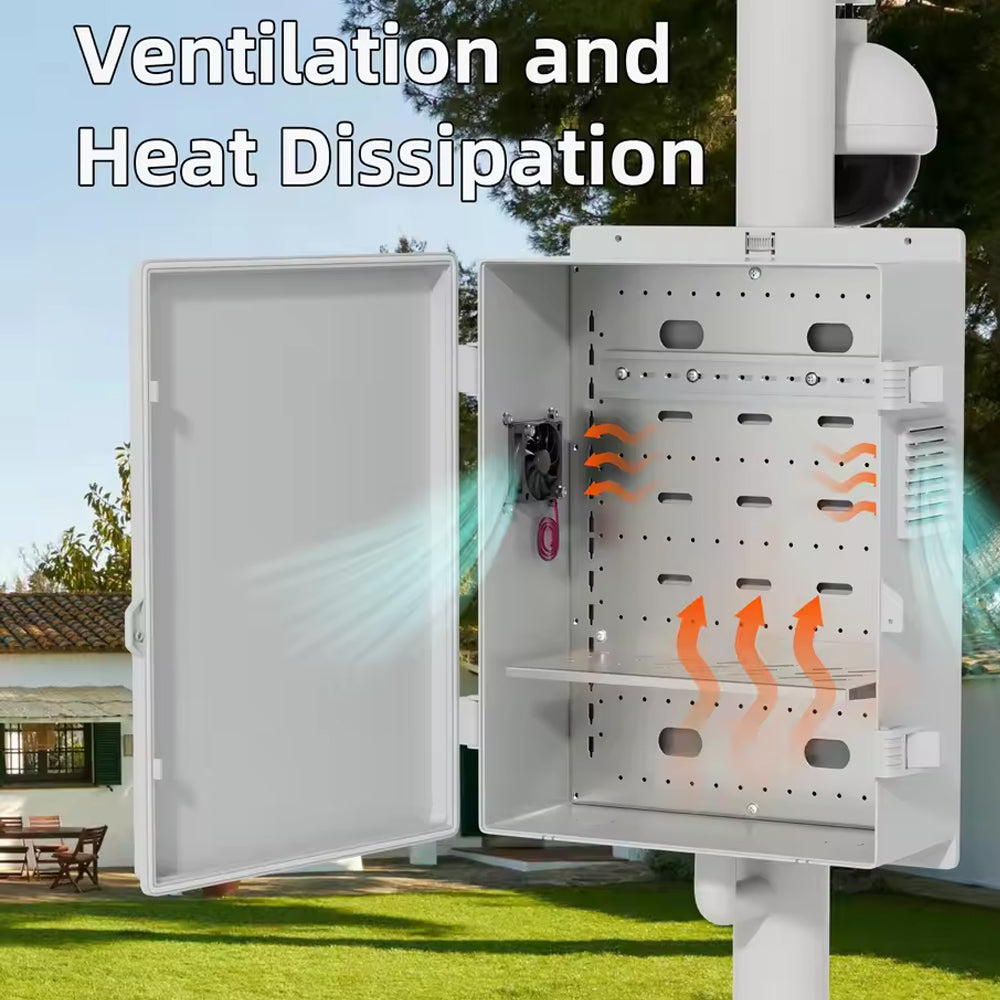 Waterproof Outdoor Electrical Box 460X320X160MM Junction Enclosure Box with Fan