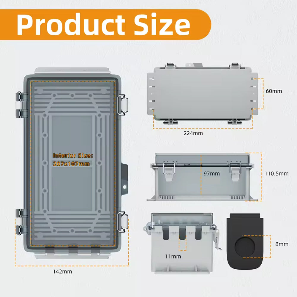 Waterproof Outdoor Electrical Box 224x142x111MM Extension Cord Cover Connection