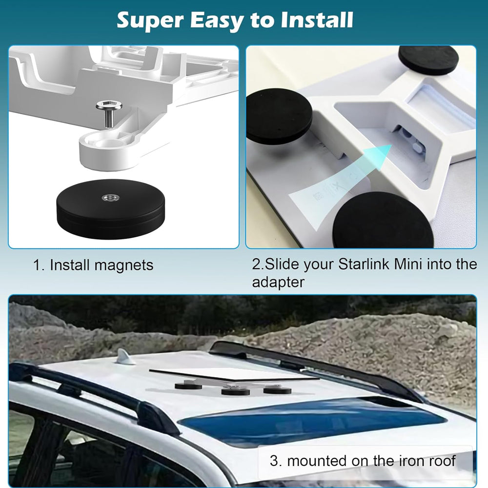 Starlink Mini Magnetic Mounting Bracket Starlink Mini Car Roof Magnetic Mount