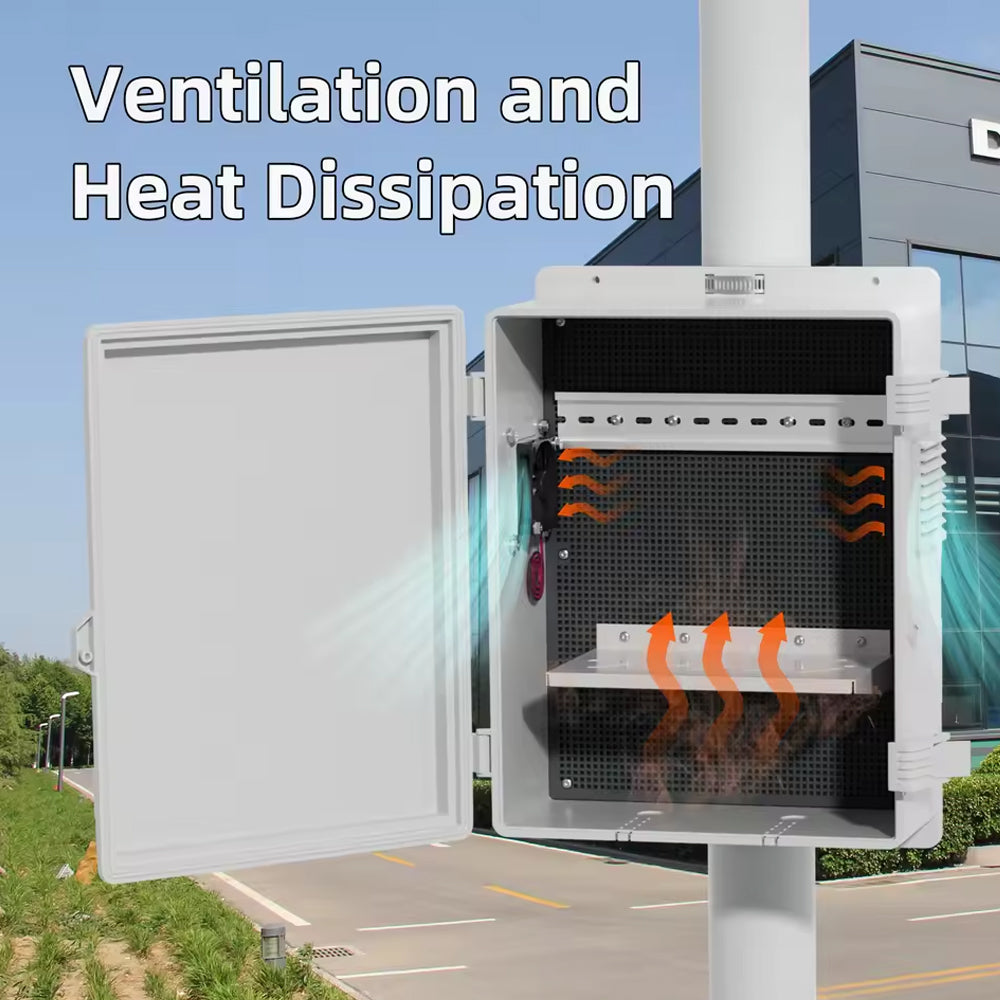 Waterproof Outdoor Electrical Box 400x280x150MM Junction Enclosure Box with Fan