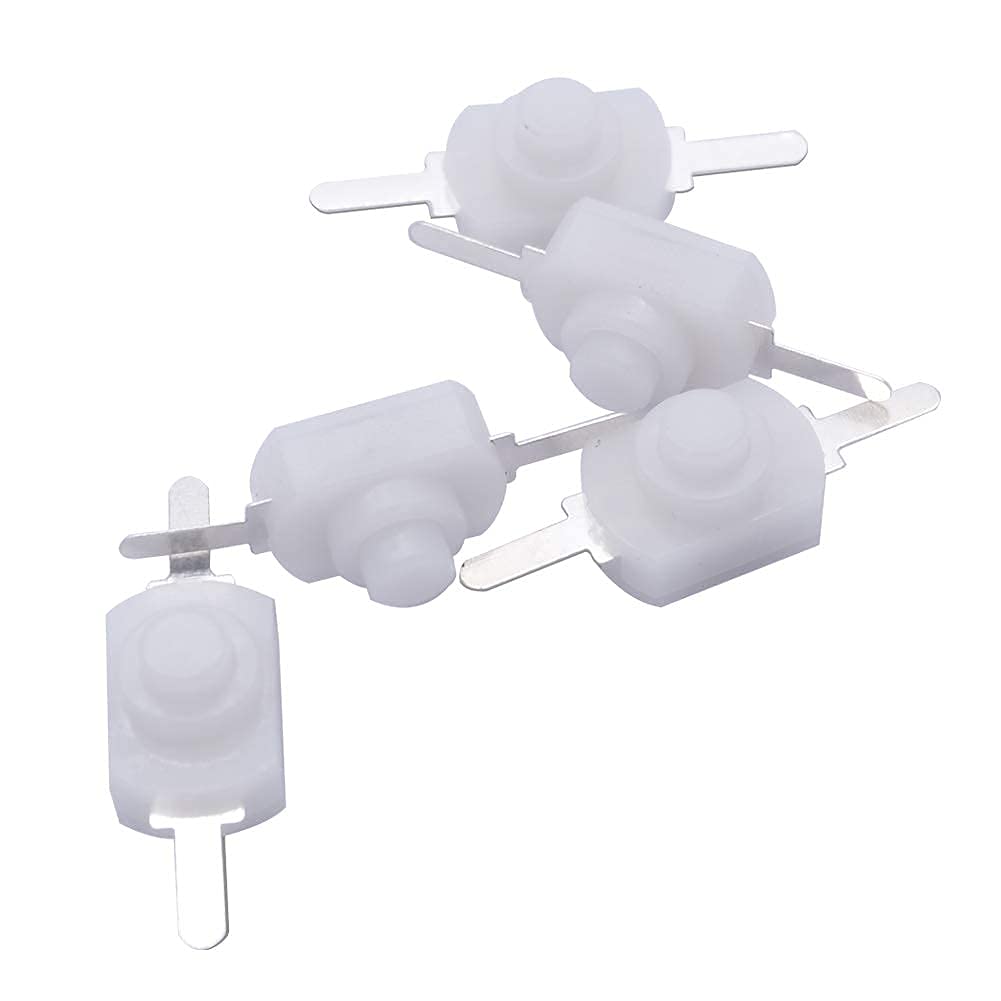 10 x White Mini micro switch on/off 12*8mm 1Amp with straight solder tabs 10pcs
