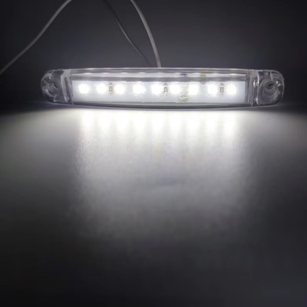 10 x White LED Front Marker Lamps 9SMD 12V/24V LED Front Marker Light 10pcs