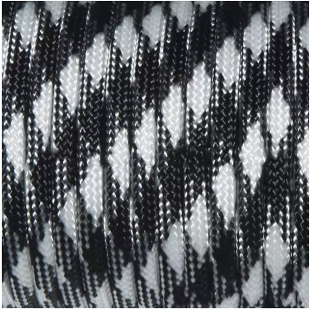 15m WhiteBlack 650lb 9 Core Paracord Rope 4mm Parachute Cord Camping Rope
