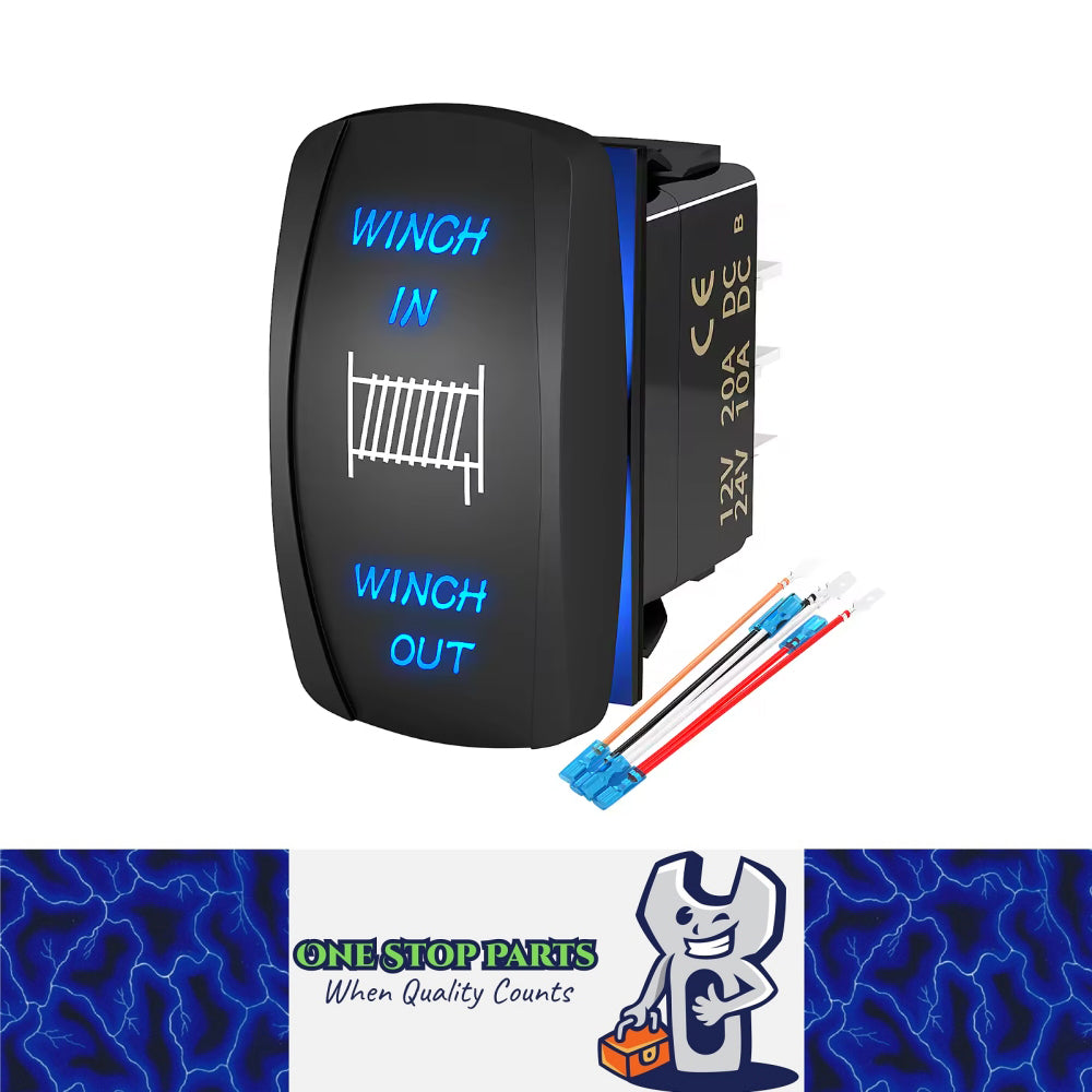 Winch Switch Winch in Winch Out Momentary On/Off/On 7 Pin Winch Rocker Switch