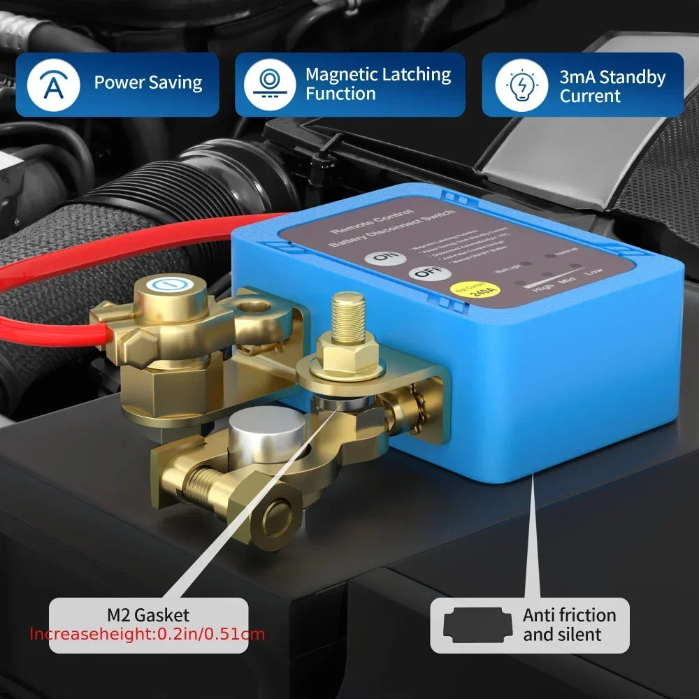 Wireless Battery Isolator Disconnect Relay Master Kill Cut-Off Switch 12V Car