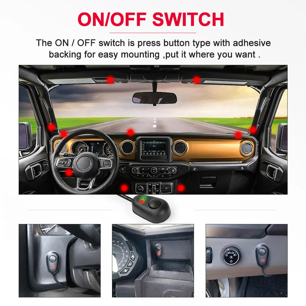 3M 12V 40A Wiring Harness Relay Loom Cable Kit for 2pcs LED Light bars Work Lamp
