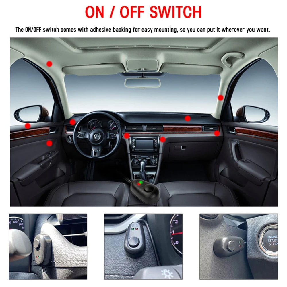 2.2M 12V 40A Wiring Harness Relay Switch Cable Kit for 4pcs LED Work Light bars