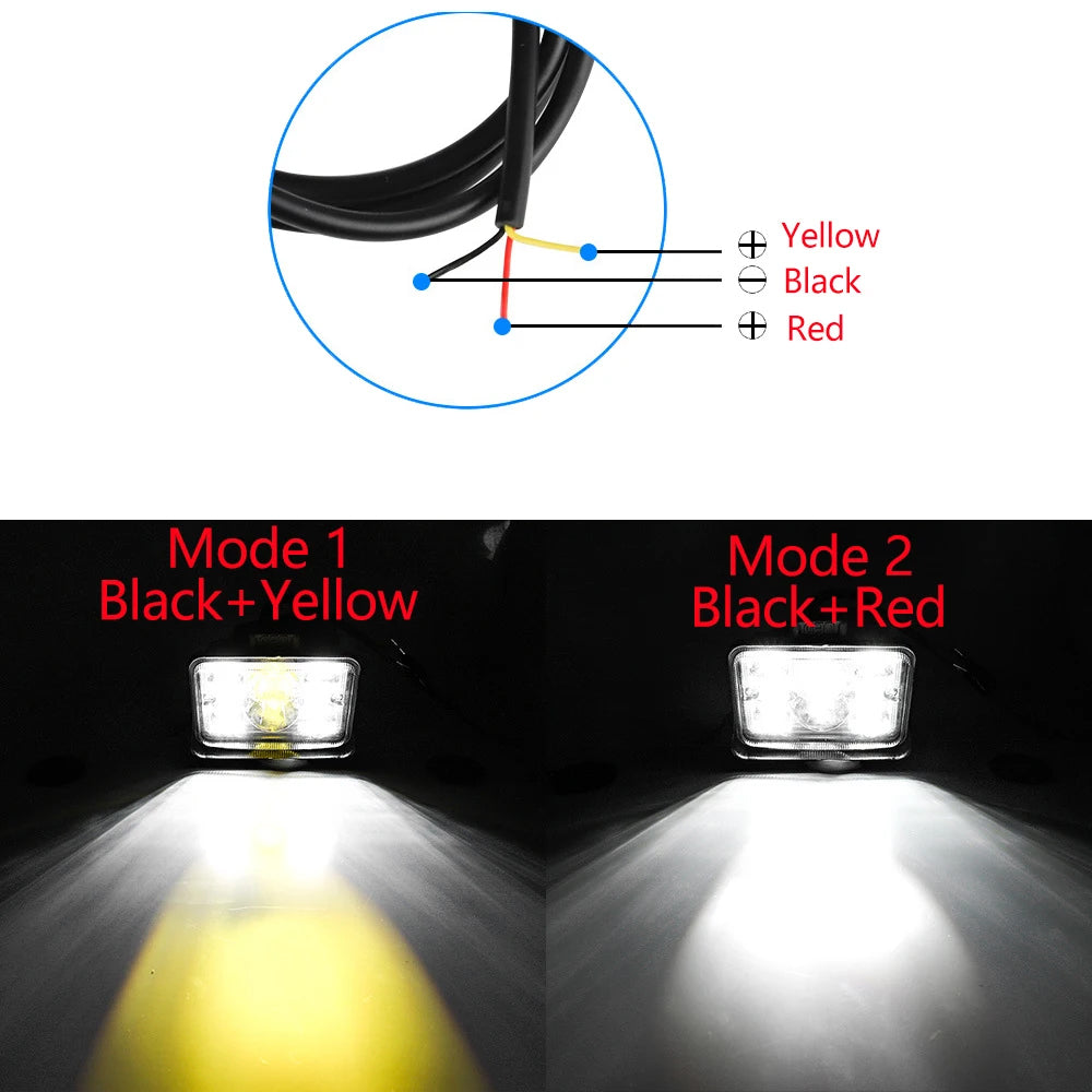 2 x LED Work Lights 150x90mm 130W 12-24V 6500K Spot Flood Beam Combo Light Bars
