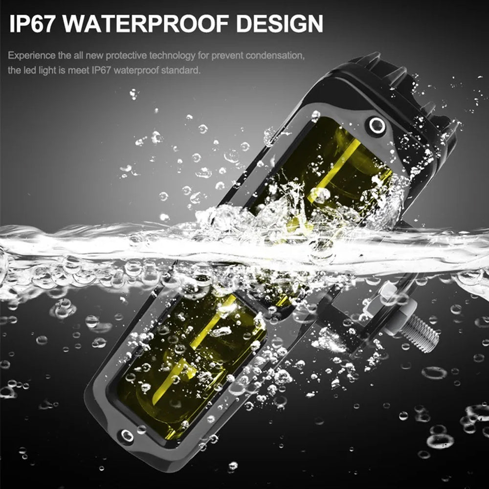1 x 30W LED Work Light 153x44mm 12-24V 4000K Yellow LED Light Bar Driving Beam