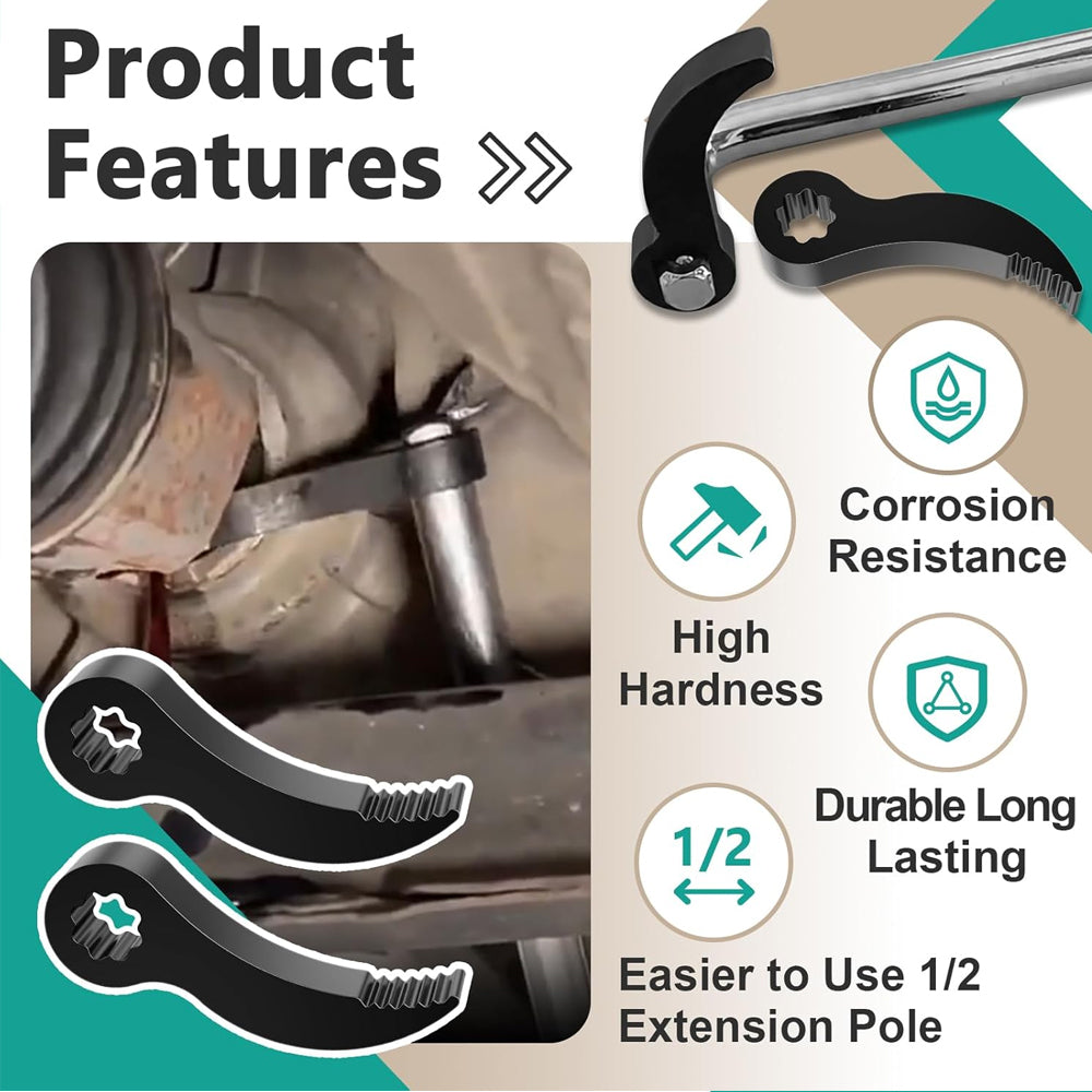 1x Pry Bar Wrench Octagonal Crowbar Adapter Fit 12.7mm Ratchet Axle Car Repair