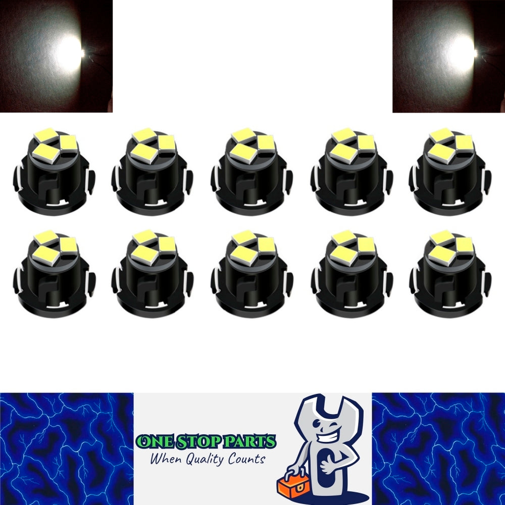 10 x T4.2 Neo 10mm 3x2016smd 600lm 12v White Dash illumination LEDs (10pcs)