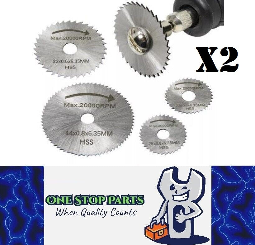 2 x 6pc Packs Mini Circular Saw Blades For Drill, Cut Wood Plastic Alloy