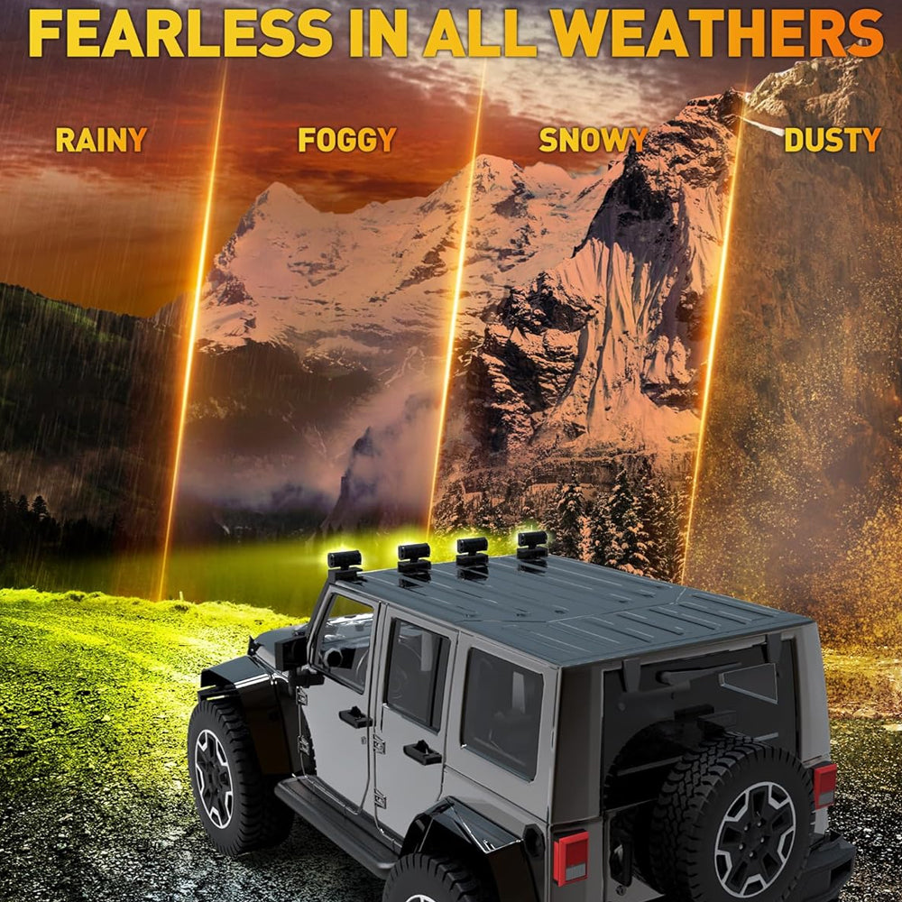2 x Yellow LED Light Bar 120W 178x80mm Flood Spot beam Combo LED Work Light Bar