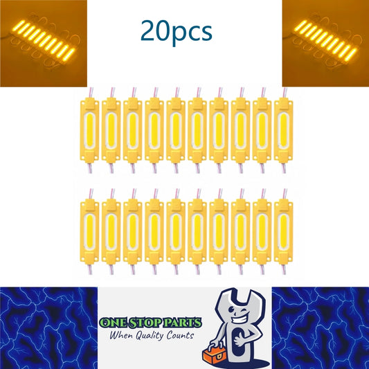 20 x 12v Yellow Adhesive Super Bright LED COB Modules (20pcs)