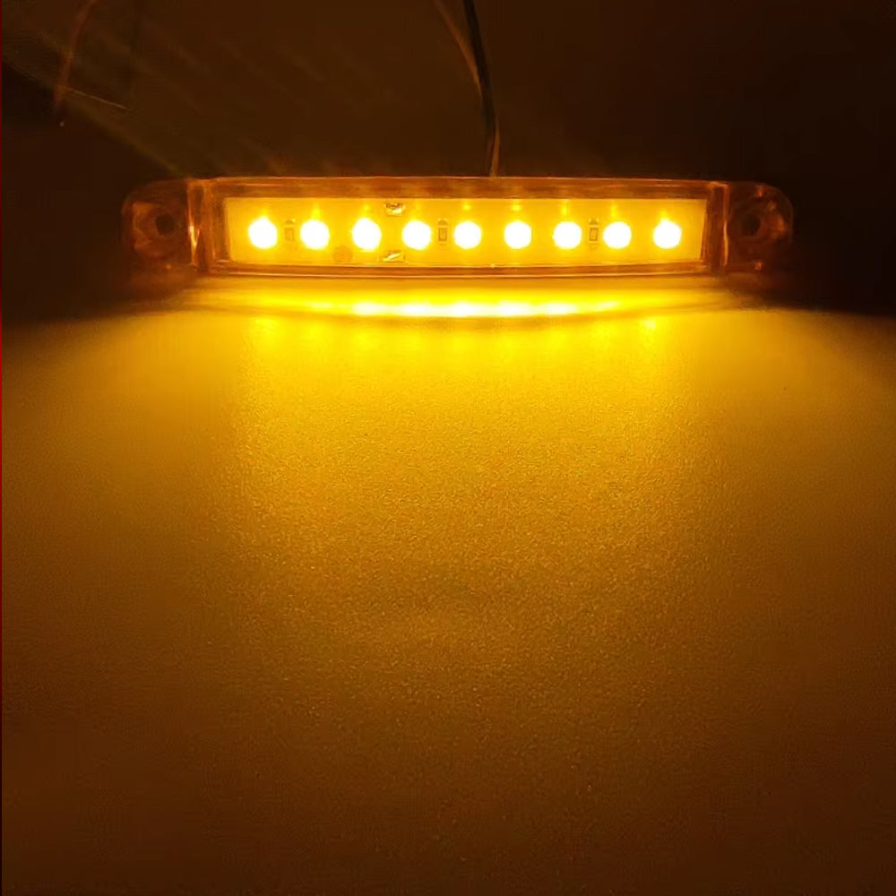 10 x Amber LED Side Marker Lamps 9SMD 12V/24V LED Side Marker Lights (10pcs)