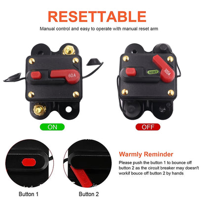 12V 24V 200A Circuit Breaker Manual Reset WaterProof Ideal for 4wd Caravan Boat